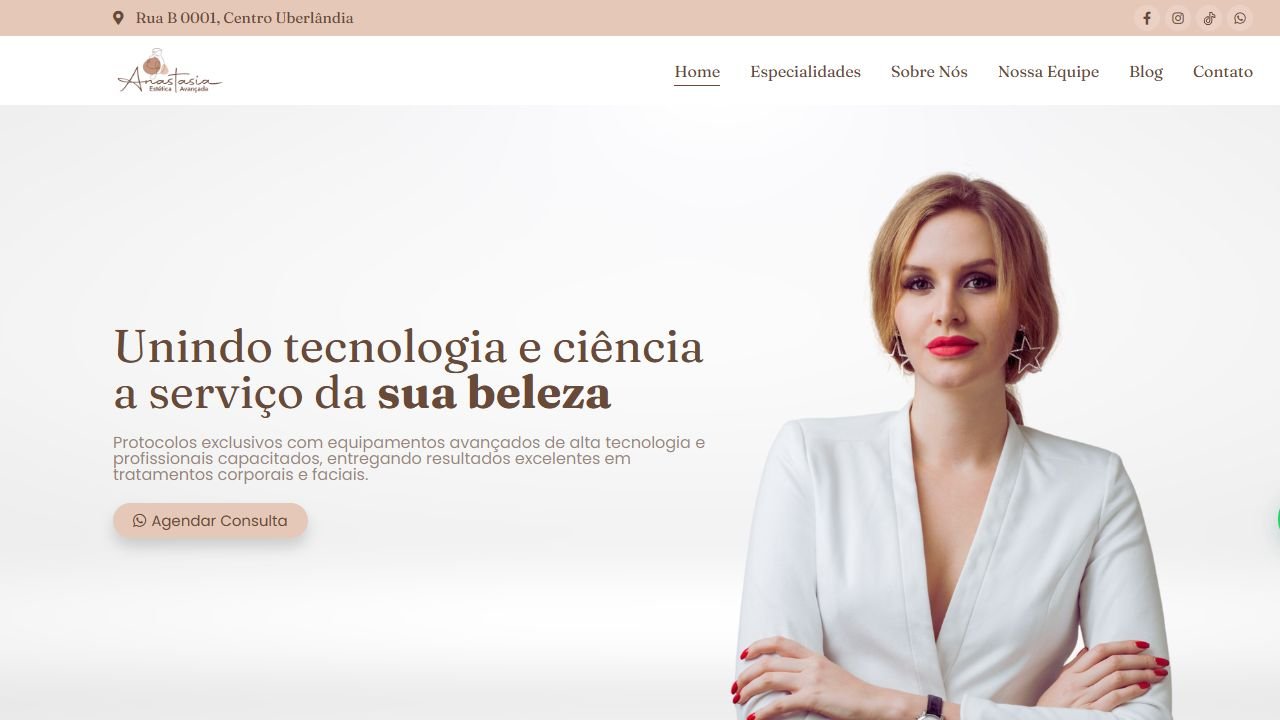 Prévia do modelo Estética — Institucional